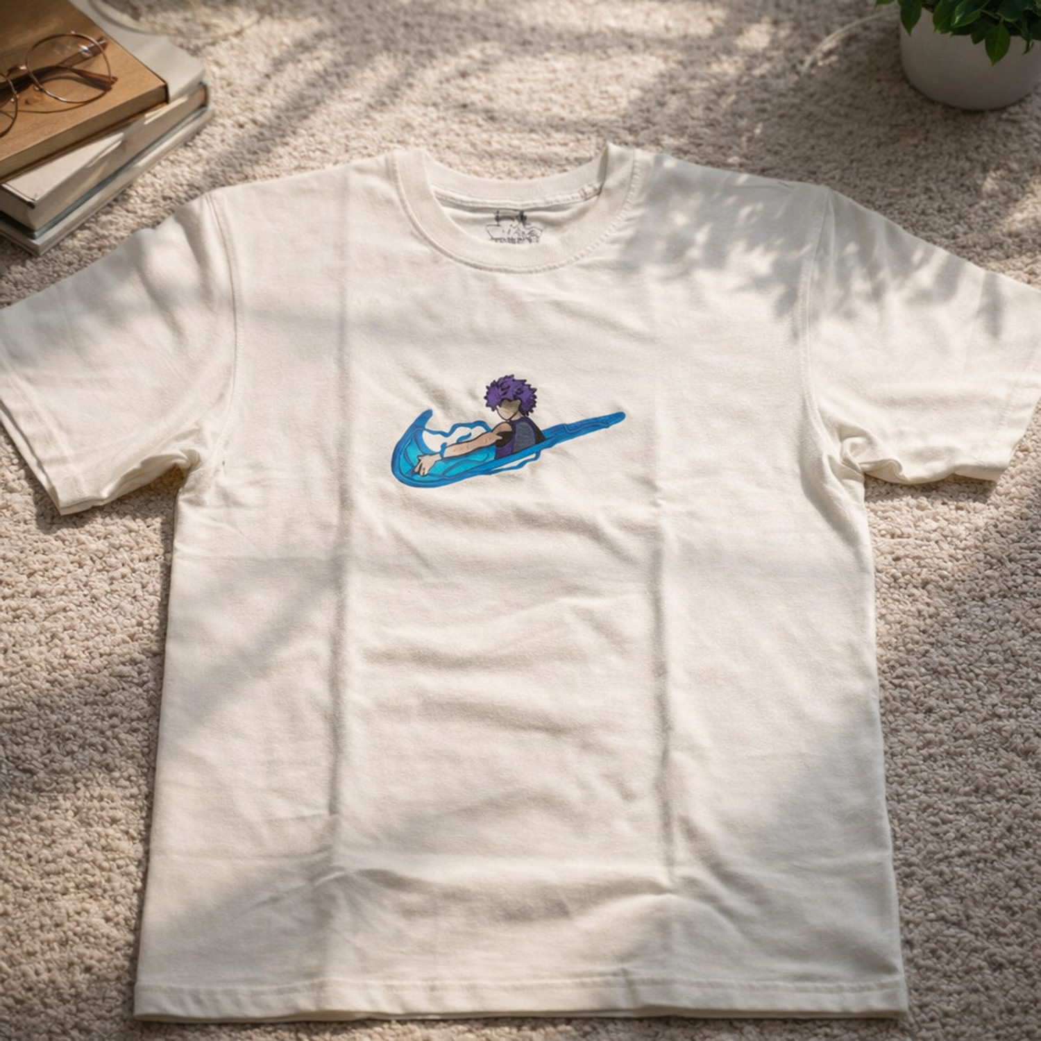 Image of Stitch Studio Men Printed Round Neck Pure Cotton Beige T-Shirt