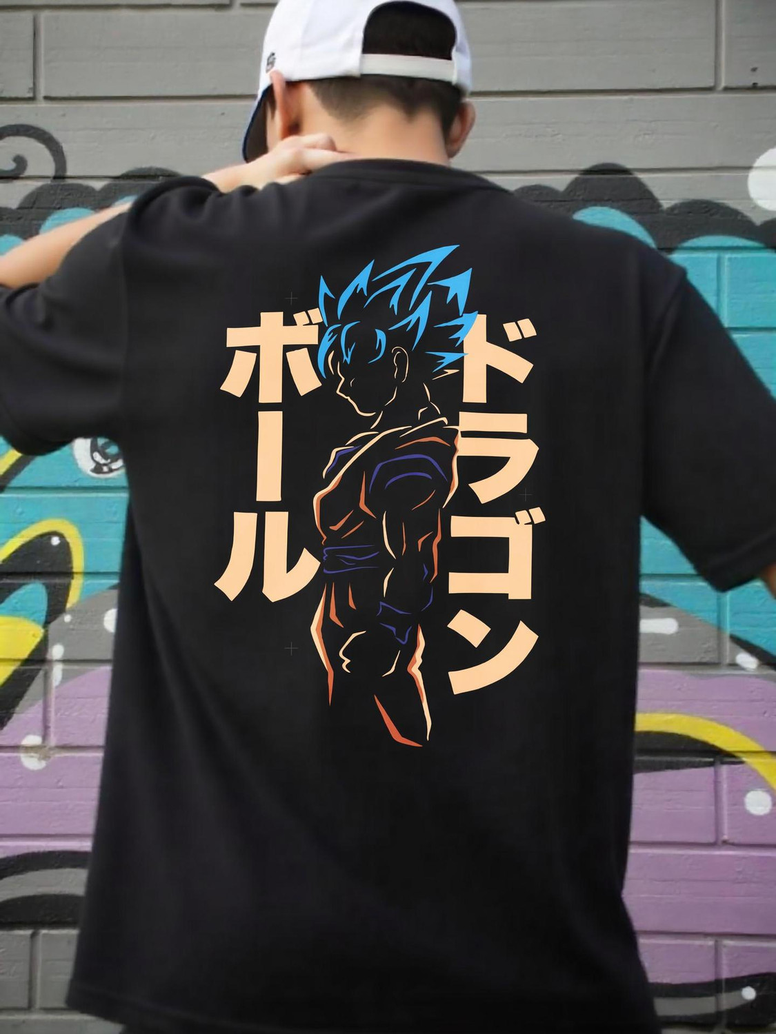 Image of BRIGHTKTAFT Men Printed Round Neck Cotton Blend Black T-Shirt