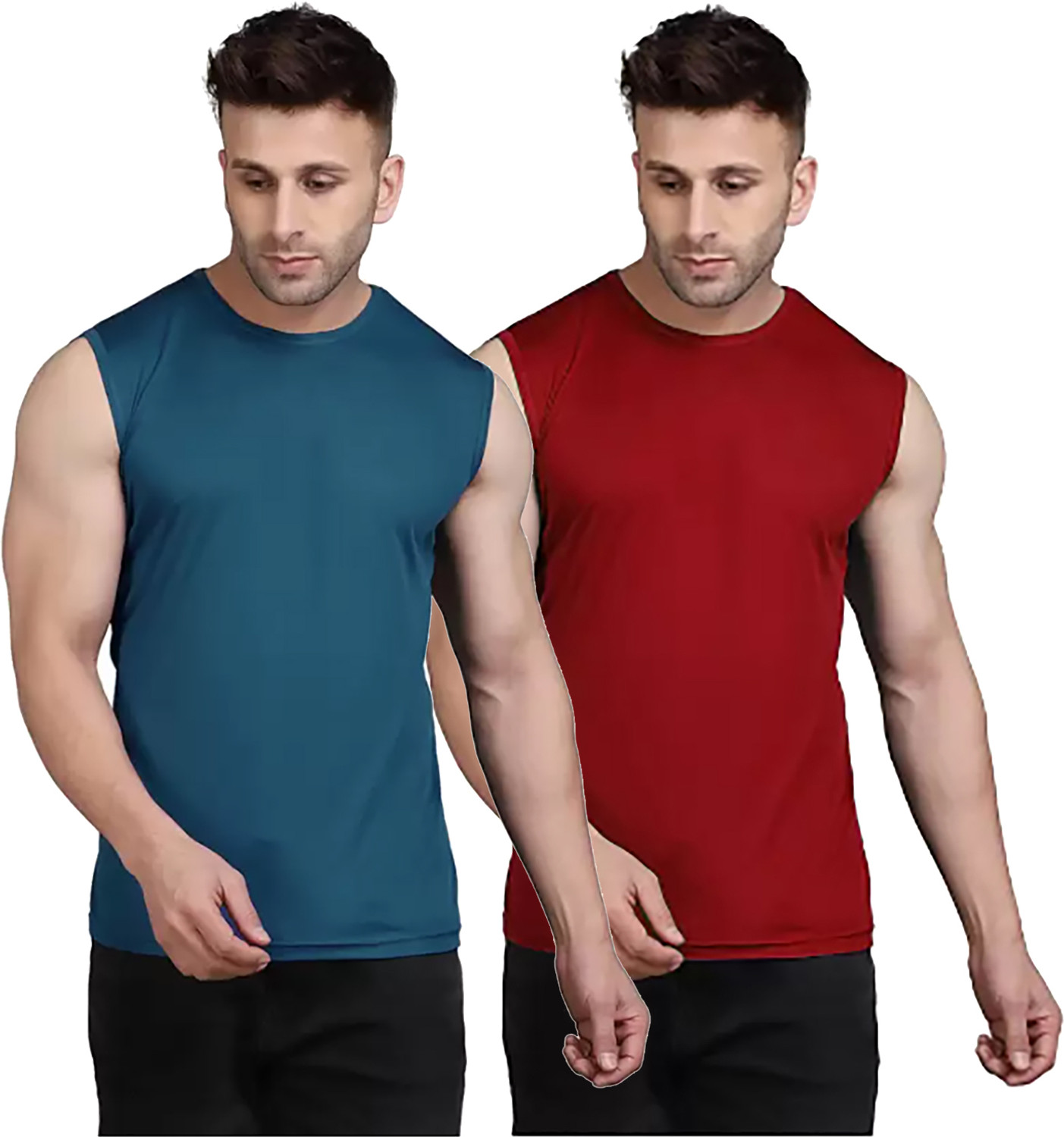 Image of Wayup Men Graphic Print Round Neck Cotton Blend Black T-Shirt