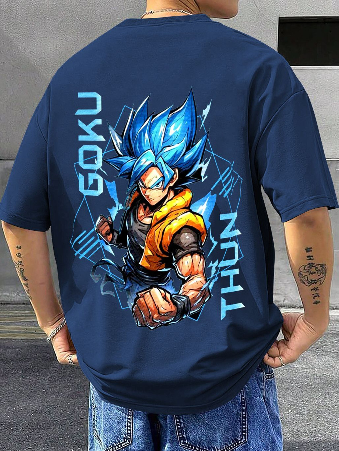 Image of LGGARMENTS Men Printed Round Neck Cotton Blend Black T-Shirt