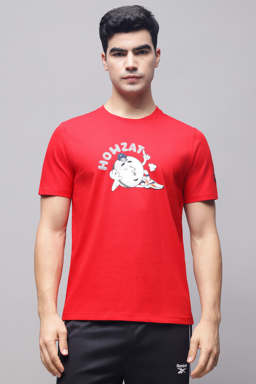 Image of TOMMY HILFIGER Men Printed Crew Neck Pure Cotton White T-Shirt