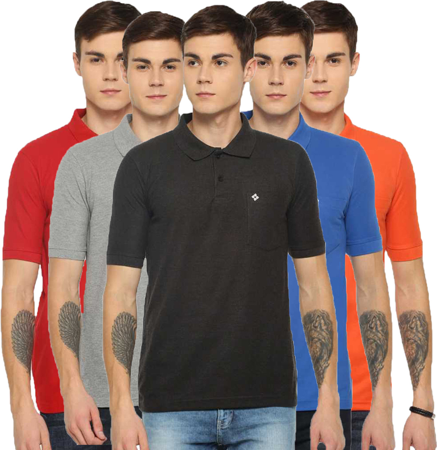 Image of PUMA Men Printed Crew Neck Pure Cotton Black T-Shirt