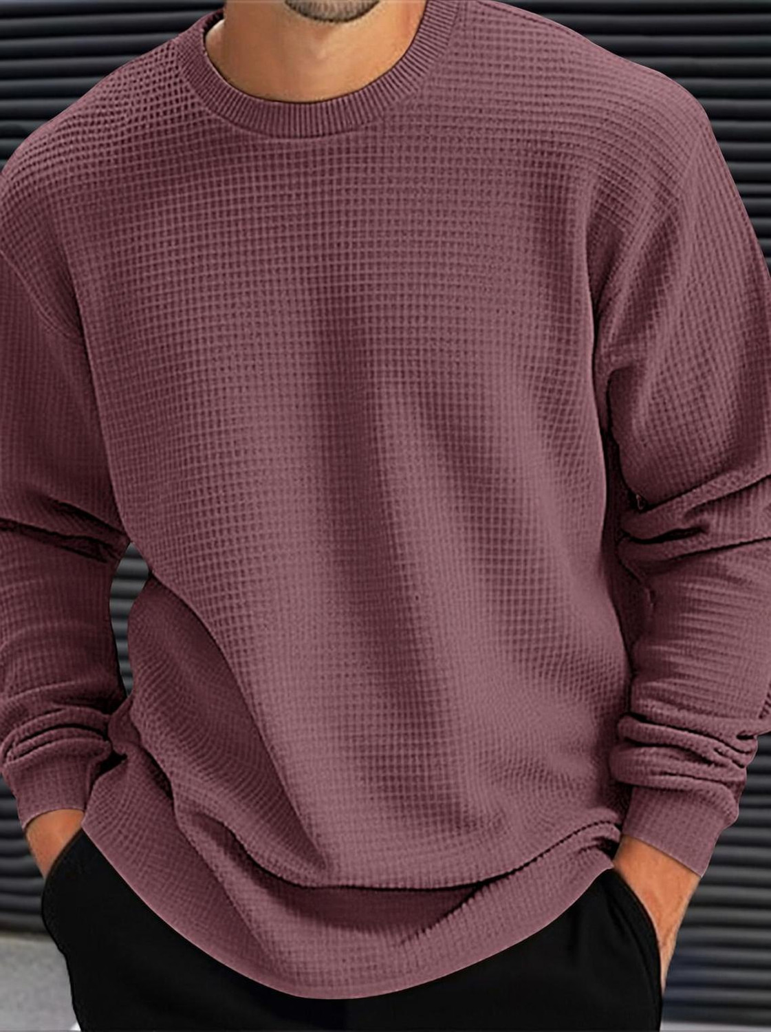 Image of BOOM BAAM Men Self Design Round Neck Polycotton Grey T-Shirt