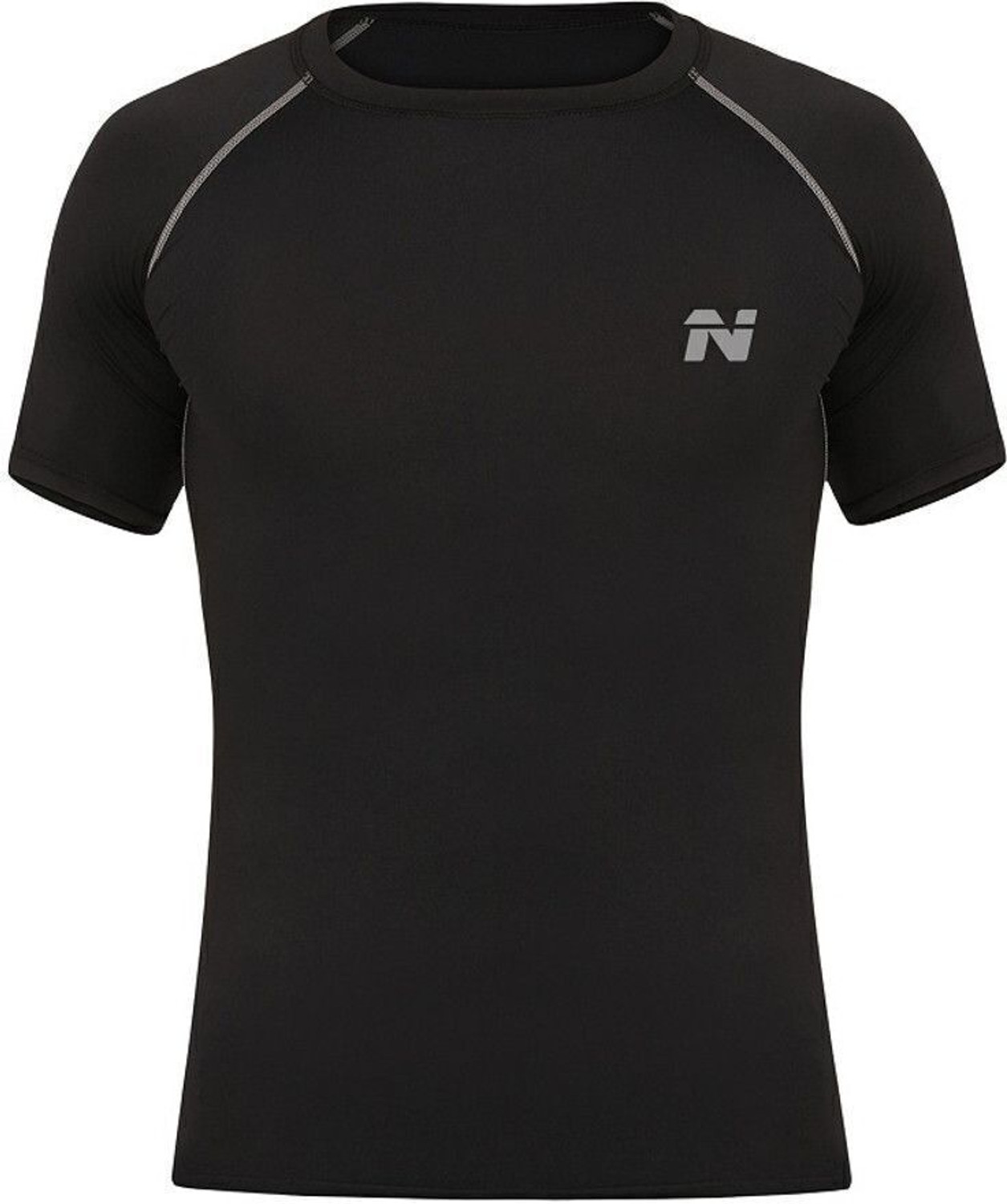 Image of LGGARMENTS Men Printed Round Neck Cotton Blend Black T-Shirt