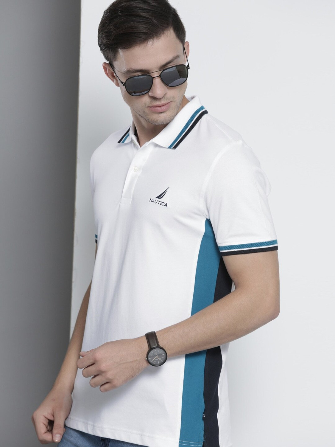 nautica men's white t shirts