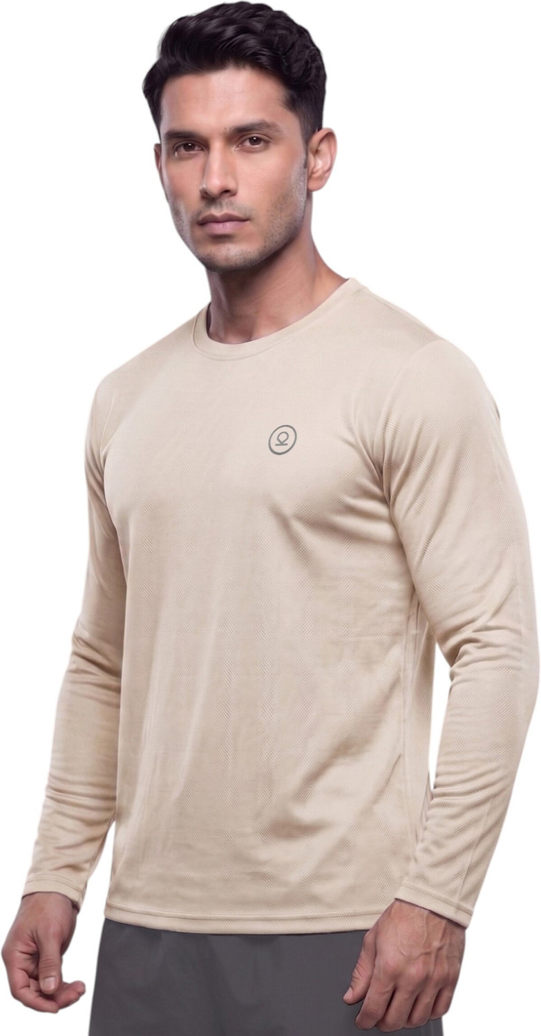 Image of CHKOKKO Men Colorblock Round Neck Polyester Maroon, Black T-Shirt