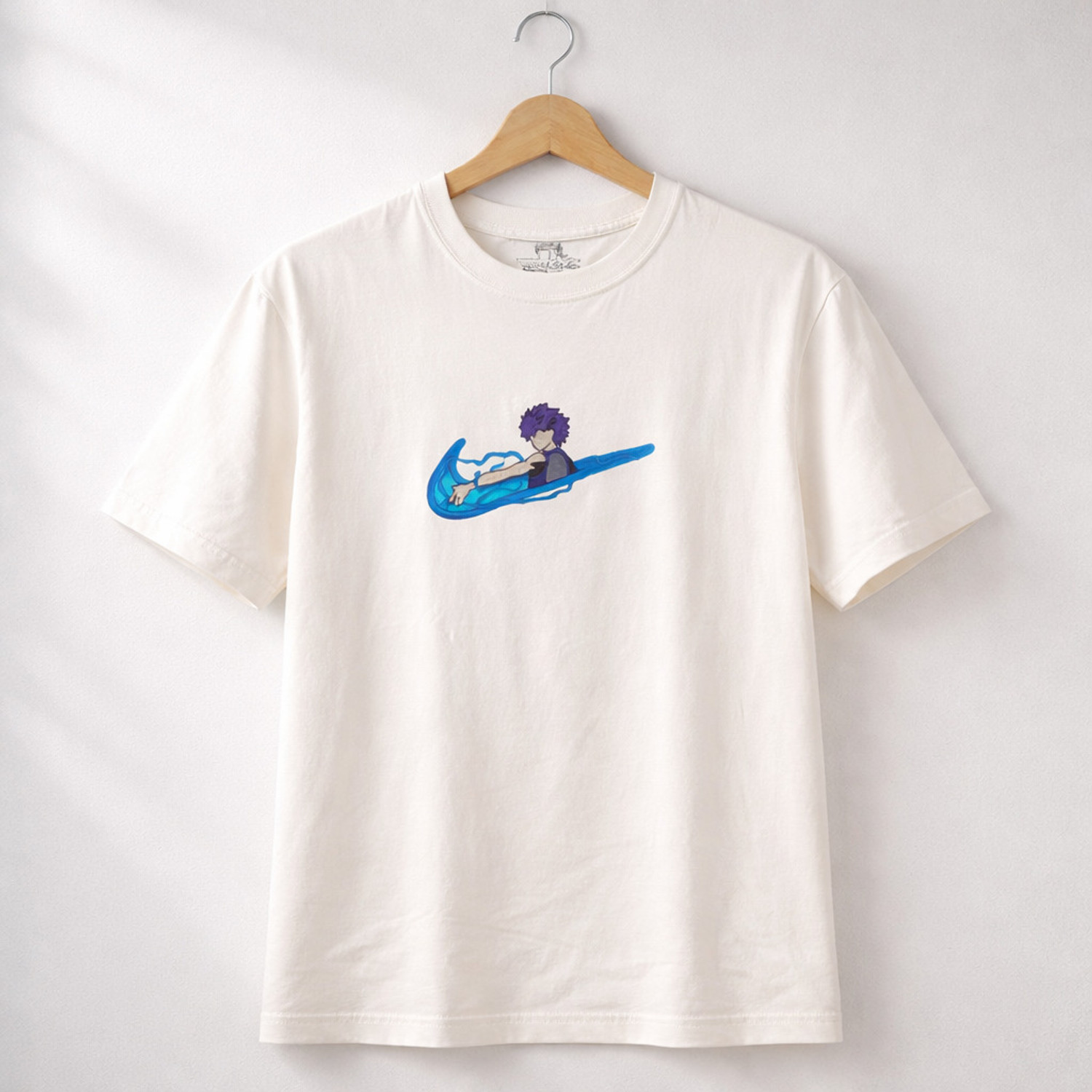 Image of Stitch Studio Men Printed Round Neck Pure Cotton Beige T-Shirt