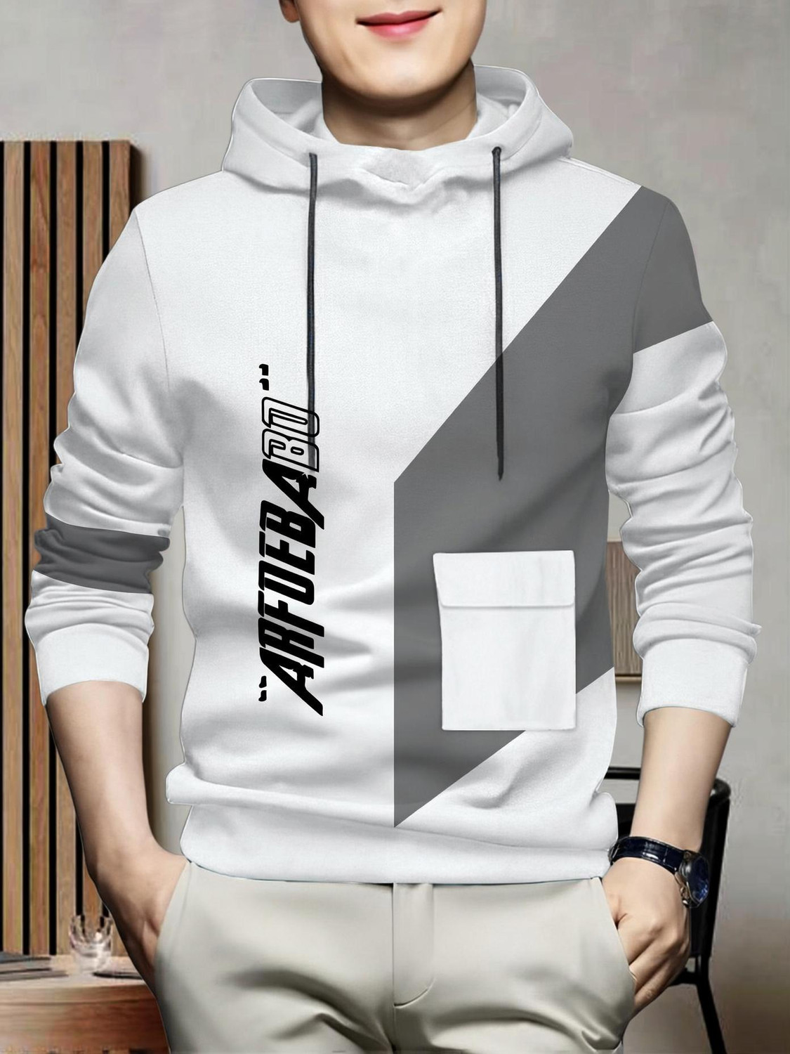 Image of LGGARMENTS Men Printed Round Neck Cotton Blend Black T-Shirt