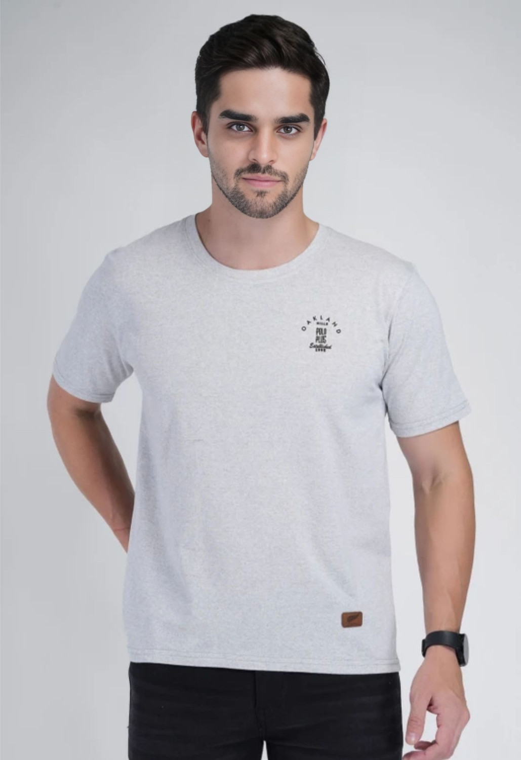 Image of Be Crazy Men Graphic Print Round Neck Cotton Blend Black T-Shirt
