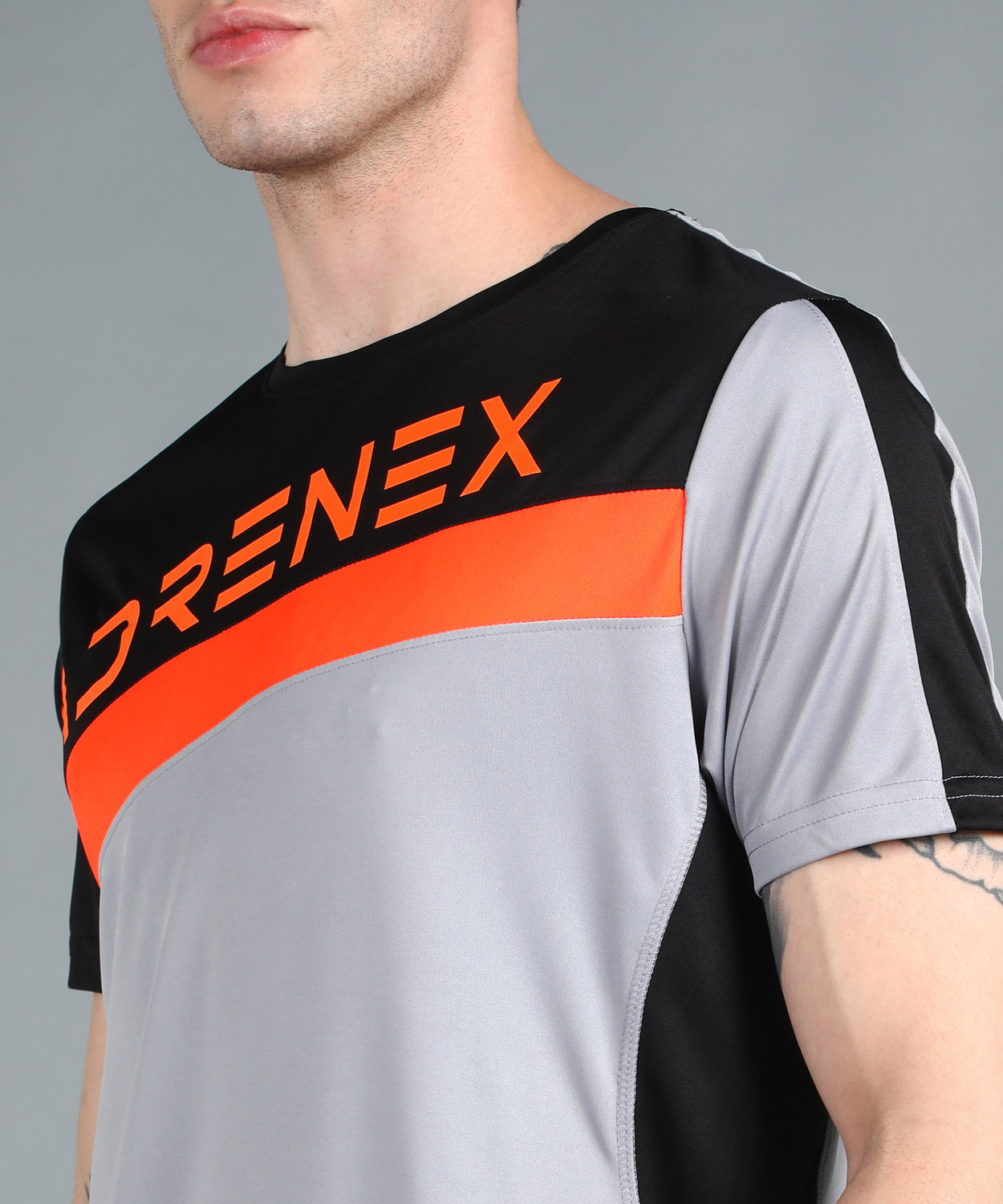 Image of Adrenex Printed Men Round Neck Multicolor T-Shirt