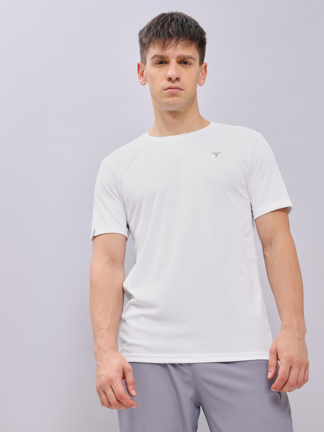 Technosport Men’s Solid White Round Neck T-Shirt – ₹259