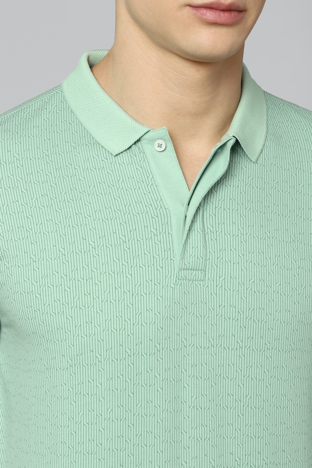 LOUIS PHILIPPE Solid Men Polo Neck Green T-Shirt - Buy LOUIS