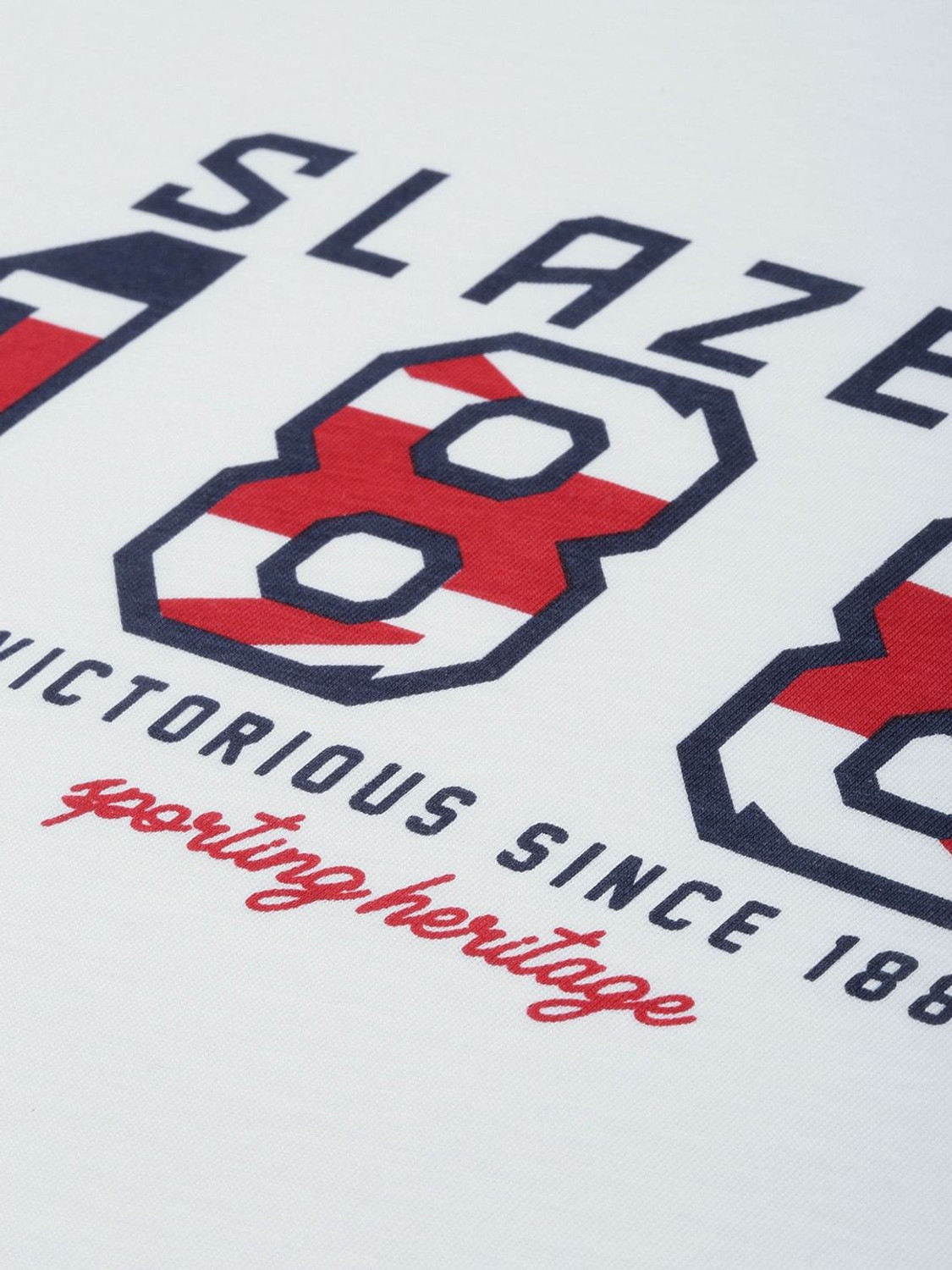 Image of SLAZENGER Sporty Men Round Neck White T-Shirt