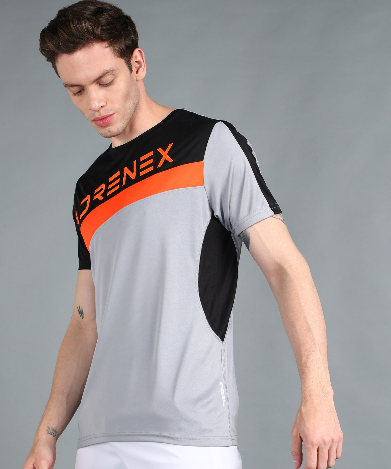 Image of Adrenex Printed Men Round Neck Multicolor T-Shirt