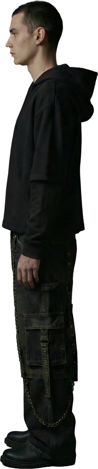 Image of navar Men Full Sleeve Solid Hooded Sweatshirt