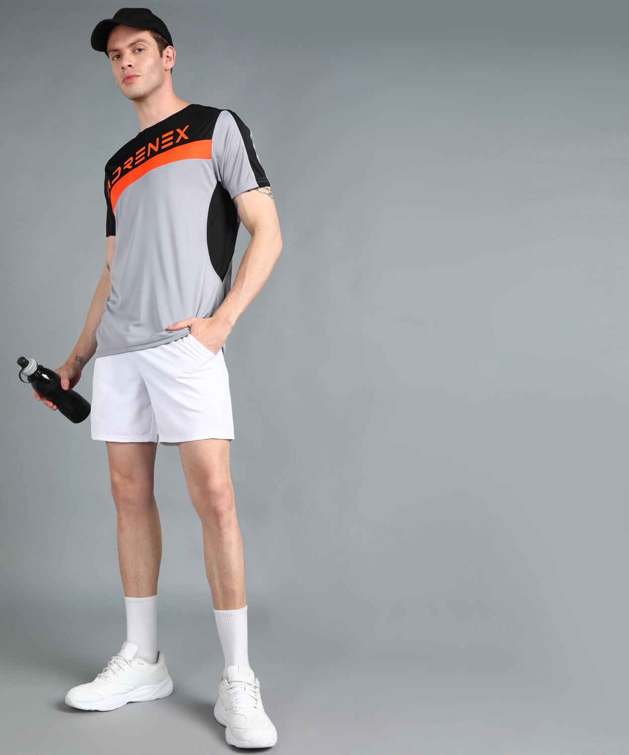 Image of Adrenex Printed Men Round Neck Multicolor T-Shirt