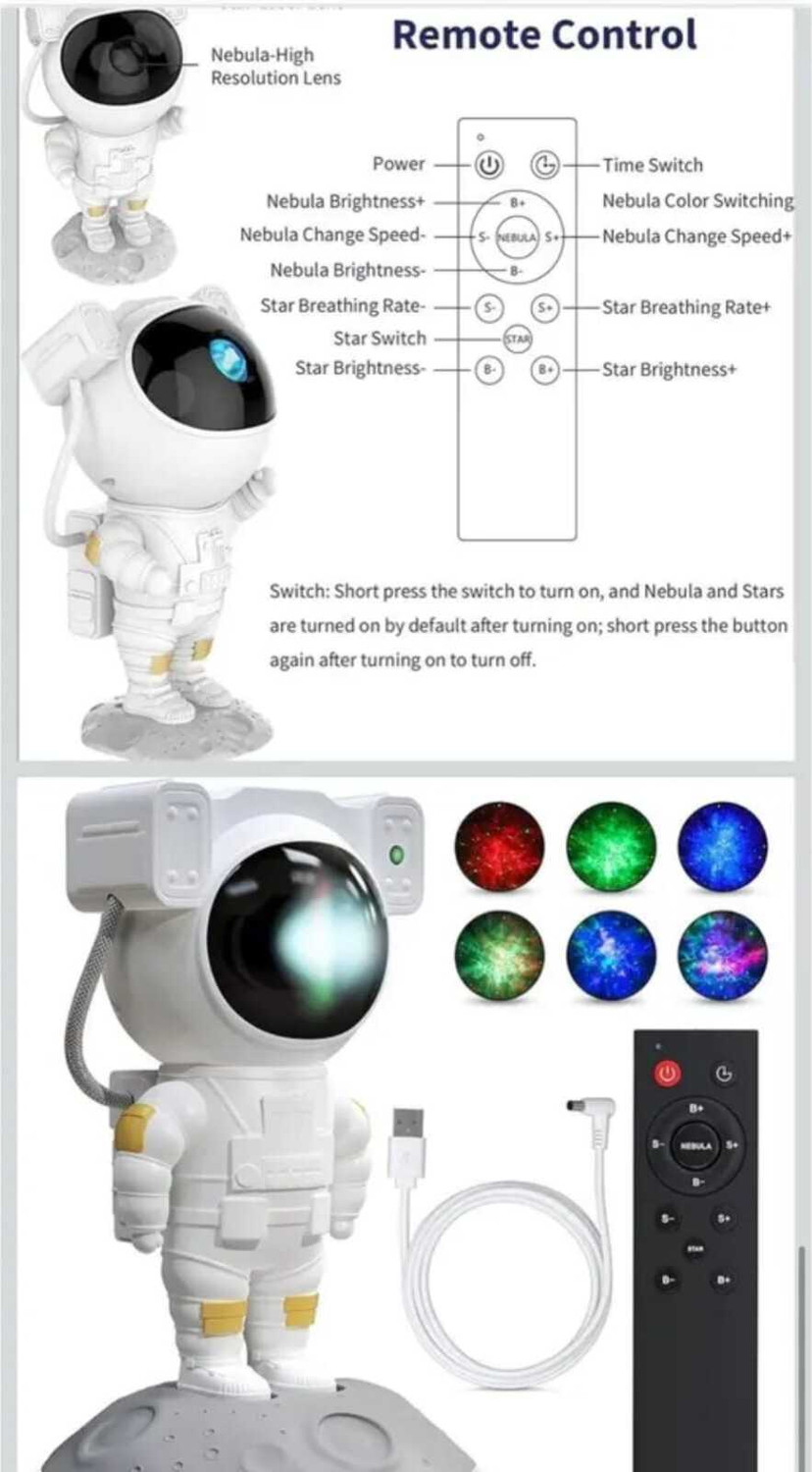 Image of Robot Astronet Star Lamp Robot astronet night lamp Night Lamp (11 cm, White)