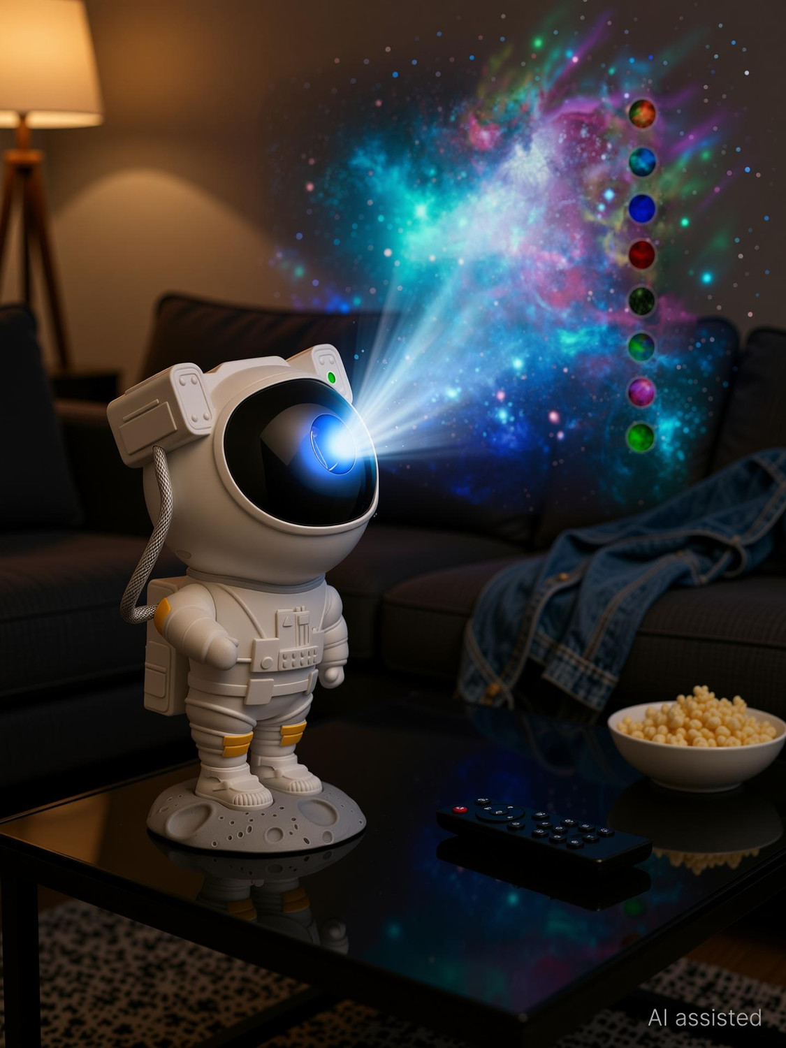 Dwiza Enterprise Galaxy Night Light Astronaut Space Star Projector Nebula 360 Adjustable Head Night Lamp