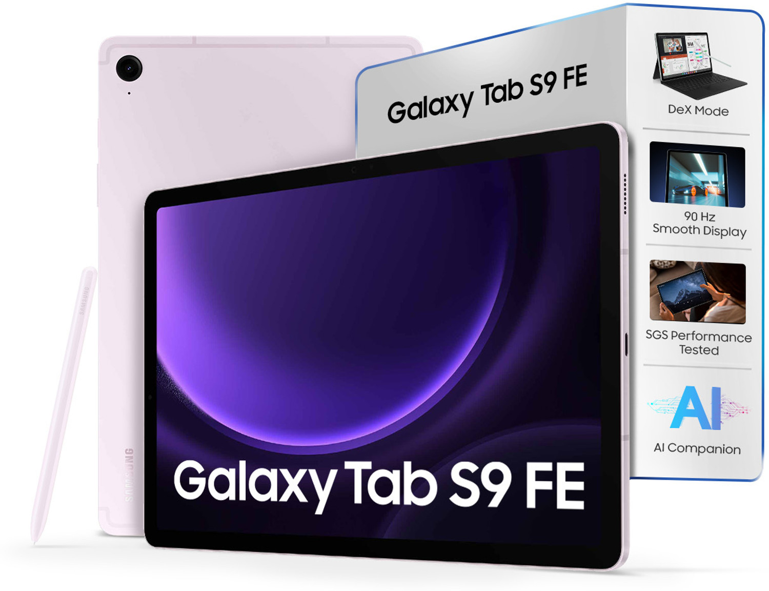 SAMSUNG Galaxy Tab S9 FE 8 GB RAM 256 GB ROM 10.9 inch with Wi-Fi+5G Tablet (Lavender)