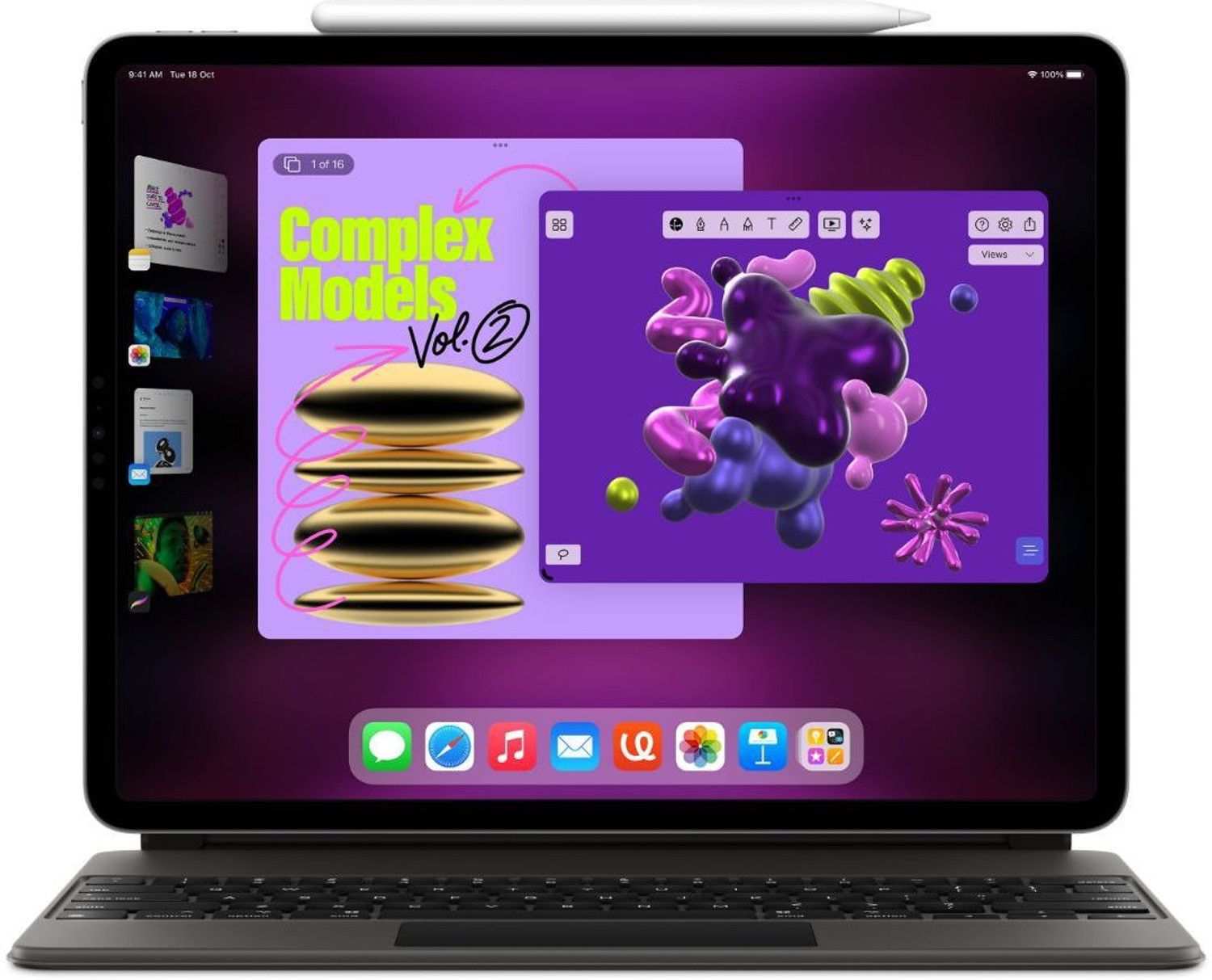 Image of Apple 2022 iPad Pro (6th Gen) 256 GB ROM 12.9 inch with Wi-Fi Only Apple M2 chip (Silver)