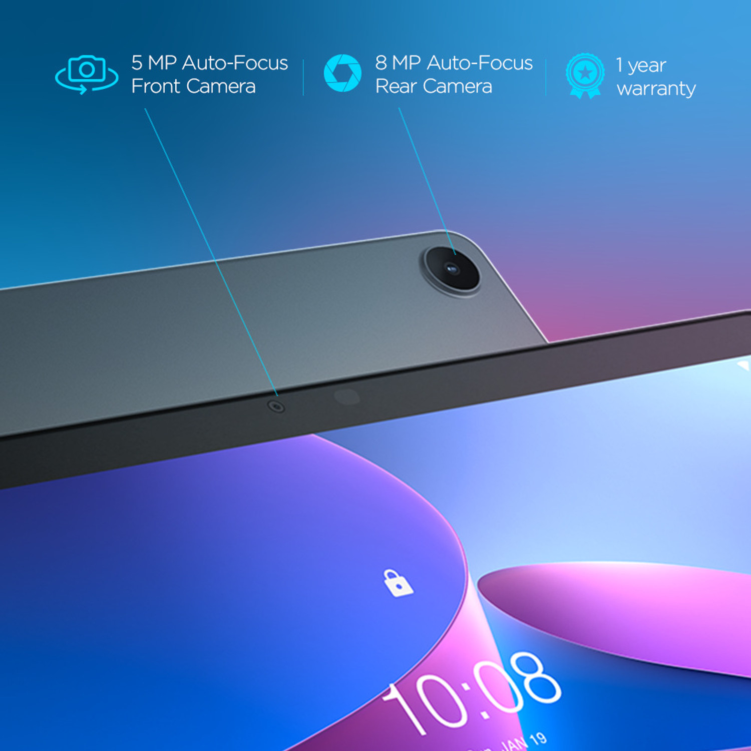 Image of Lenovo Tab M10 FHD 3rd Gen 4 GB RAM 64 GB ROM 10.1 inch with 4G Unisoc T610 Octa Core Processor Tablet (Storm Grey)