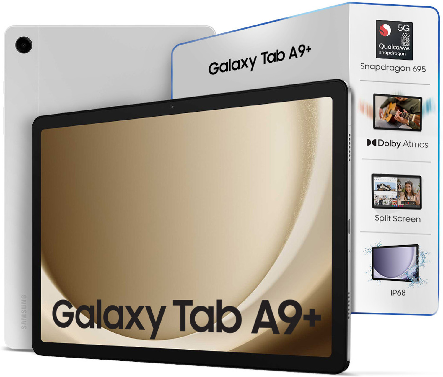 SAMSUNG Galaxy Tab A9+ 8 GB RAM 128 GB ROM 11.0 inch with Wi-Fi+5G Tablet (Silver)