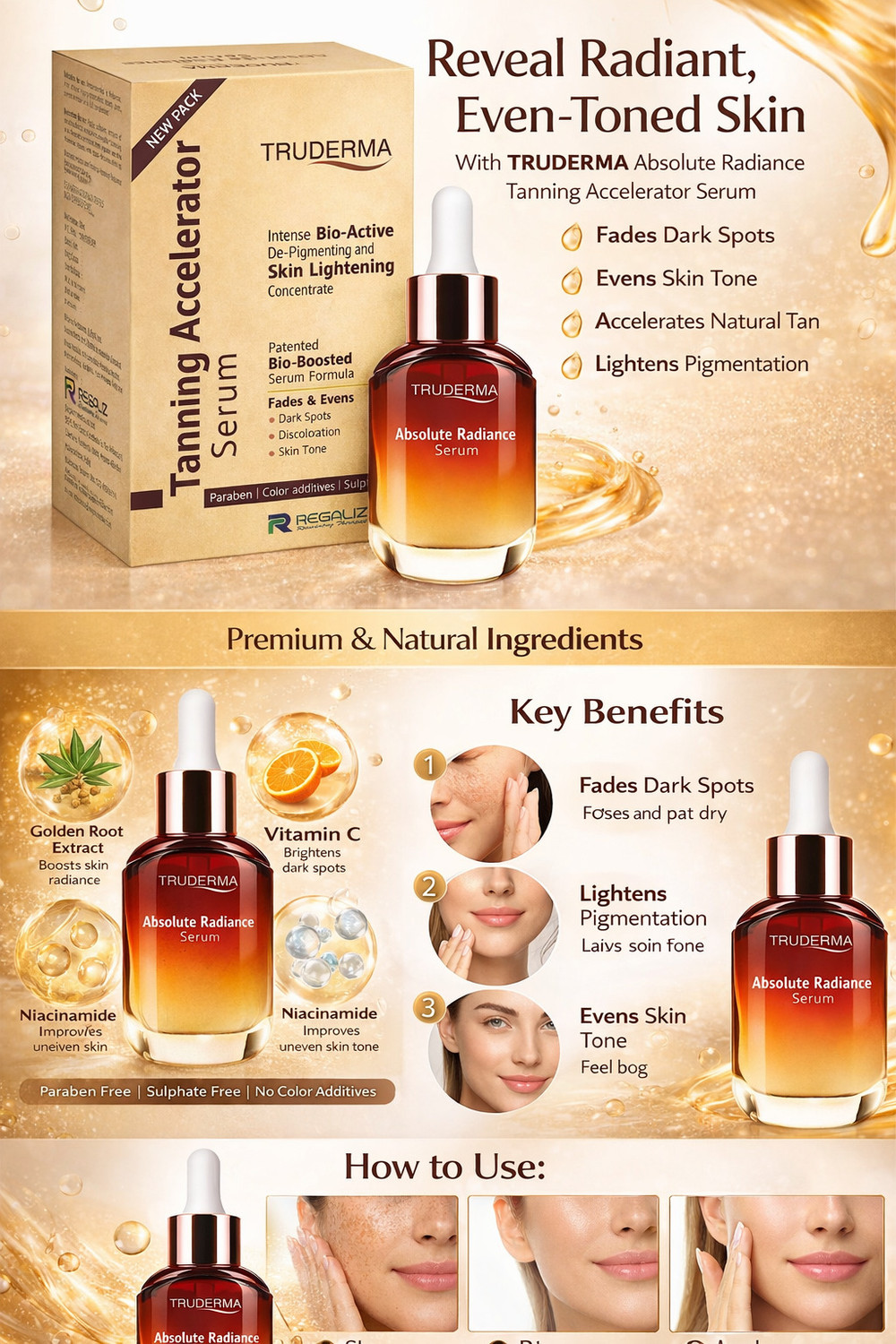 Image of Truderma Absolute Radiance Serum 30 ml Tanning Liquid