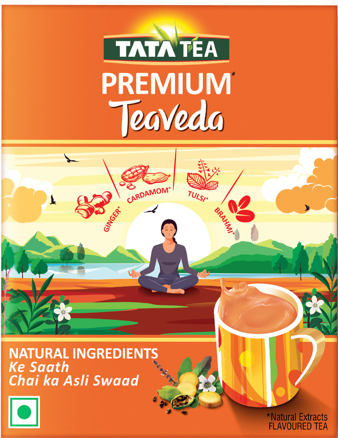 Tata Teaveda Ayurvedic Goodness Brahmi, Tulsi Tea Box