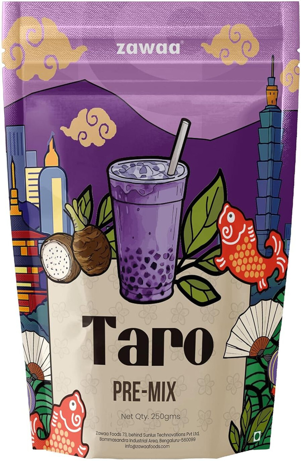 Image of zawaa Boba Tea Assorted Popping Boba Pearls-Blueberry & Strawberry | Tea Plastic Bottle (2 x 300 g)