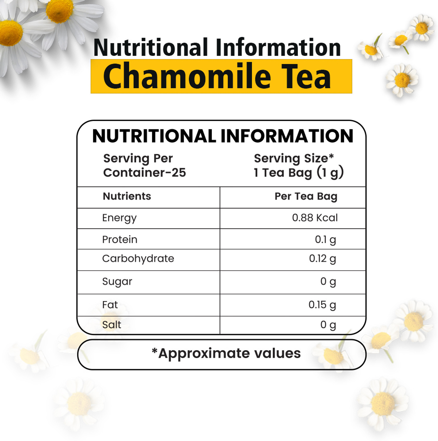 Image of NutroVally Chamomile Tea Combo for Stress Relief|100% Better Sleep & Relaxing Loose Leaves Chamomile Green Tea Bags Box