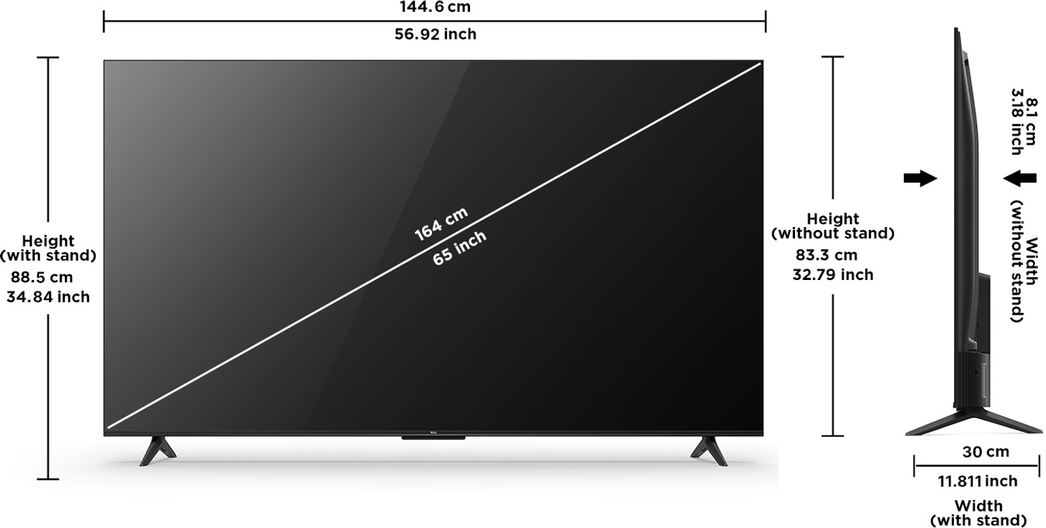 Image of TCL P635 164 cm (65 inch) Ultra HD (4K) LED Smart Google TV with Dolby Audio & HDR10