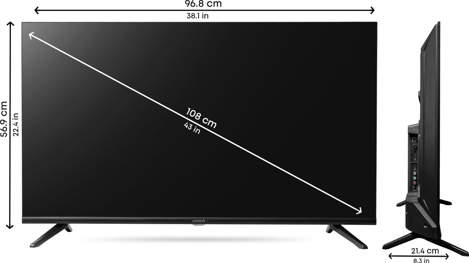 Image of Croma 109 cm (43 inch) Full HD LED Smart Android TV