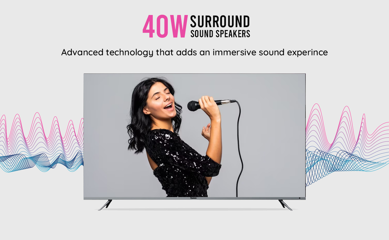 Image of Dyanora Sigma 108 cm (43 inch) Full HD Curved LED Smart Coolita TV with 40 Watt Box Speakers & Bezel-Less Design