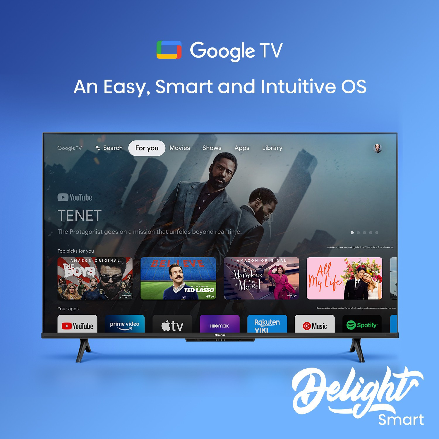 Image of Hisense A6H 108 cm (43 inch) Ultra HD (4K) LED Smart Google TV with Hands Free Voice Control, Dolby Vision and Atmos