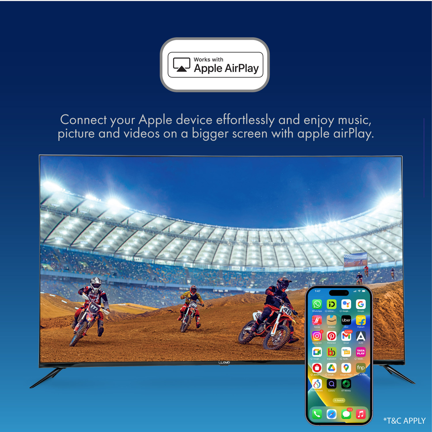 Image of Lloyd 109 cm (43 inch) QLED Ultra HD (4K) Smart WebOS TV