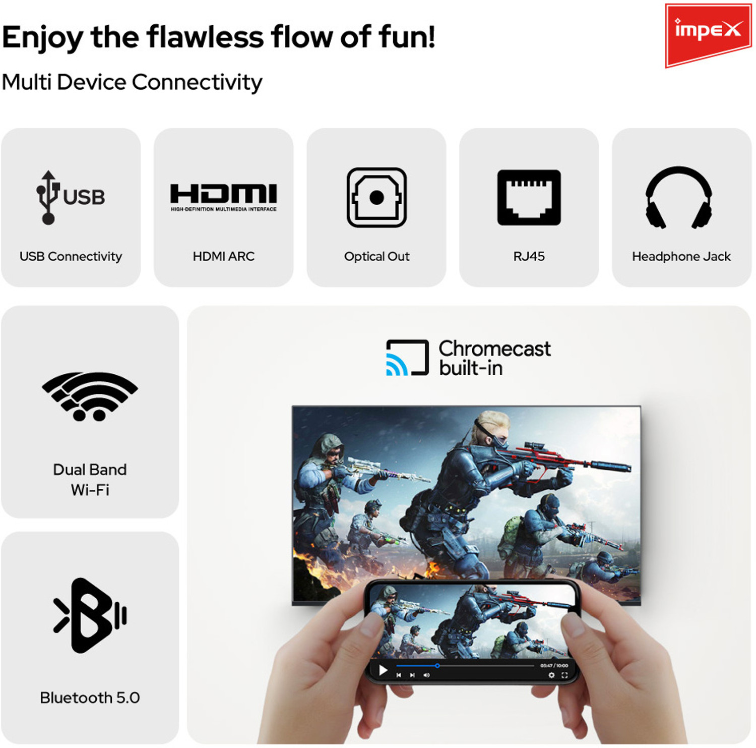 Image of IMPEX 102 cm (40 inch) HD Ready LED Smart TV