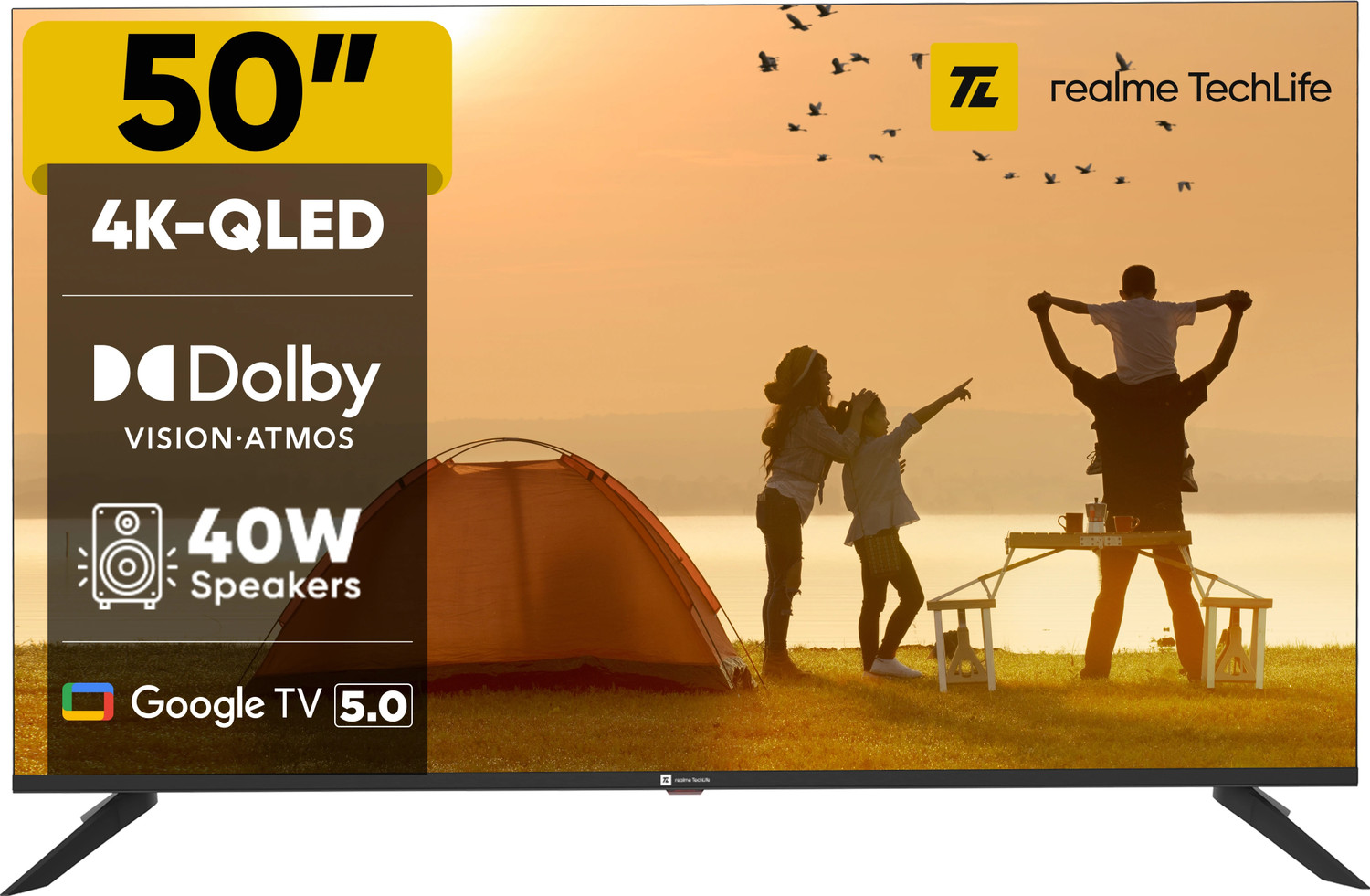 realme TechLife 126 cm (50 inch) QLED Ultra HD (4K) Smart Google TV 20