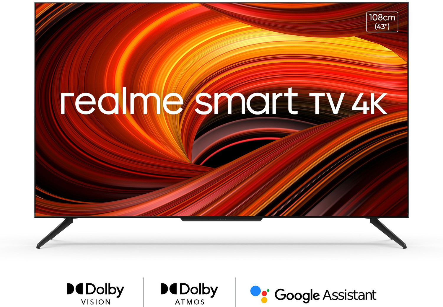 Image of realme 108 cm (43 inch) Ultra HD (4K) LED Smart Android TV with Handsfree Voice Search and Dolby Vision & Atmos (RMV2004)