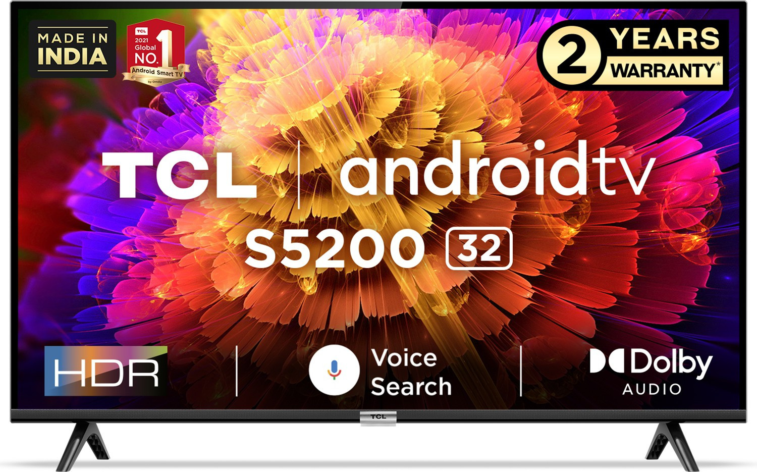 Image of TCL S5200 79.97 cm (32 inch) HD Ready LED Smart Android TV with Google Assistant