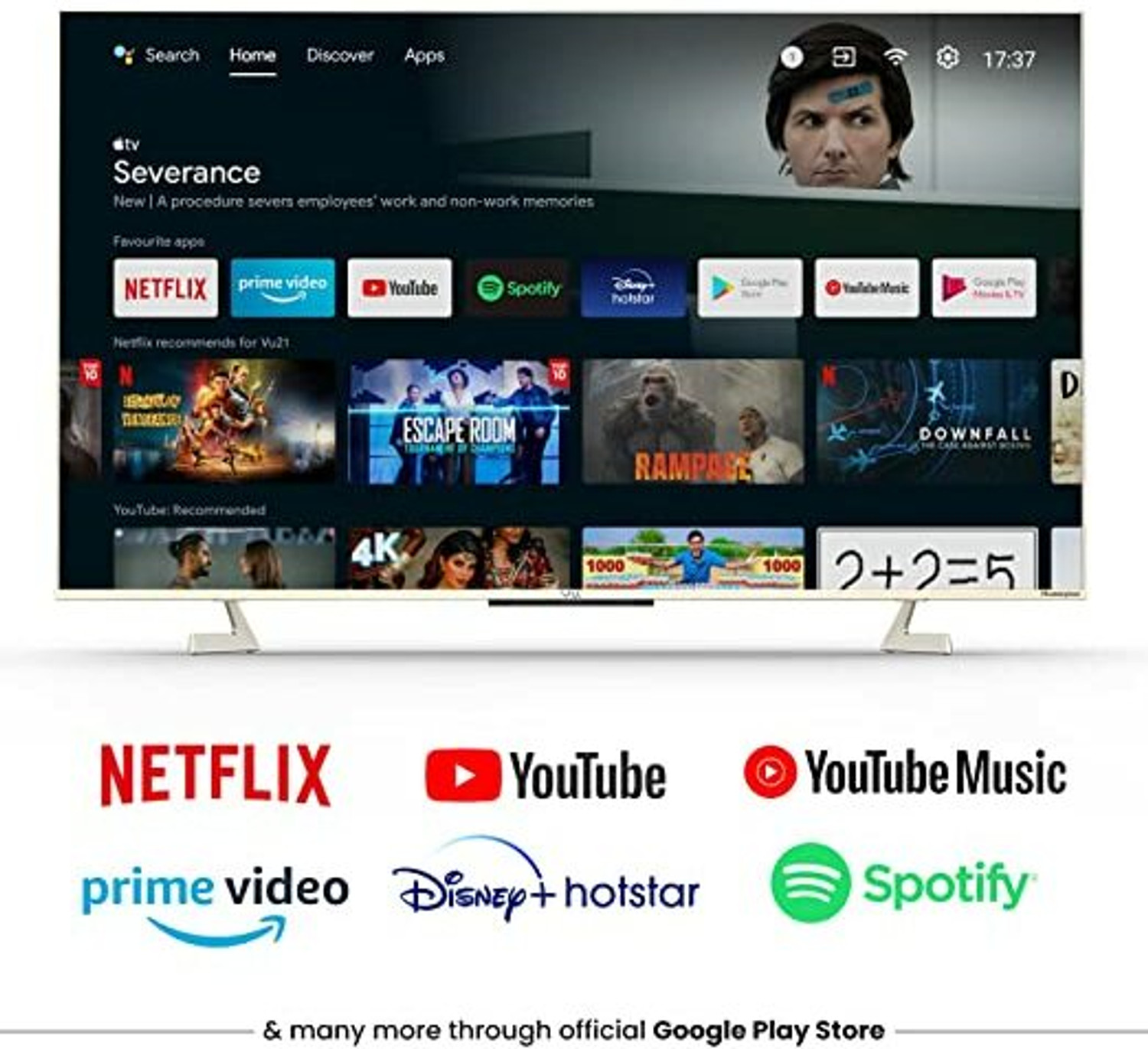 Image of Vu Masterpiece Glo 189 cm (75 inch) QLED Ultra HD (4K) Smart Android TV with 3 Years warranty