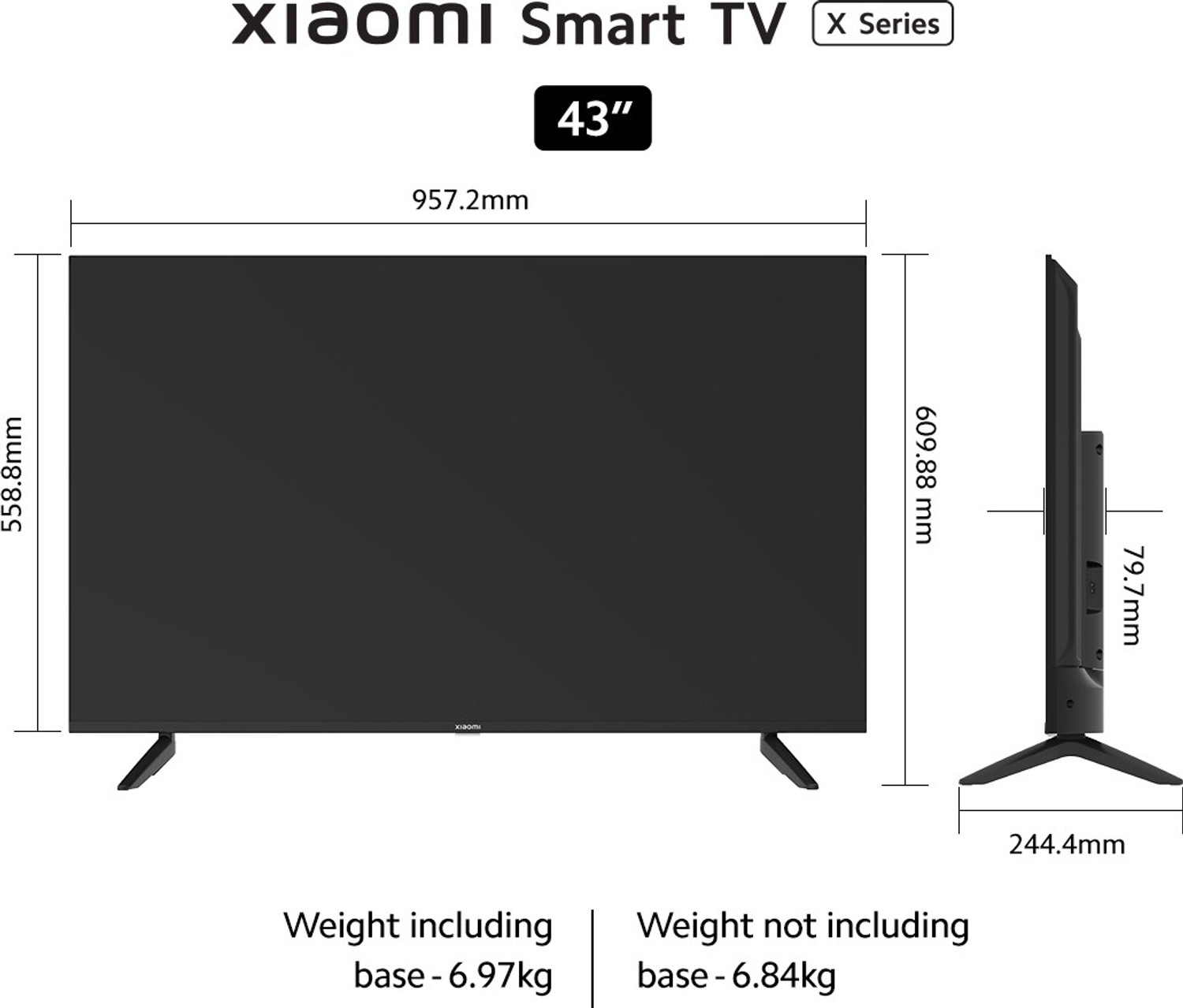 Image of XIAOMI X Series 108 cm (43 inch) Ultra HD (4K) LED Smart Android TV with 4K Dolby Vision | HDR10 | HLG | Dolby Audio | DTS: Virtual X | DTS-HD | Vivid Picture Engine