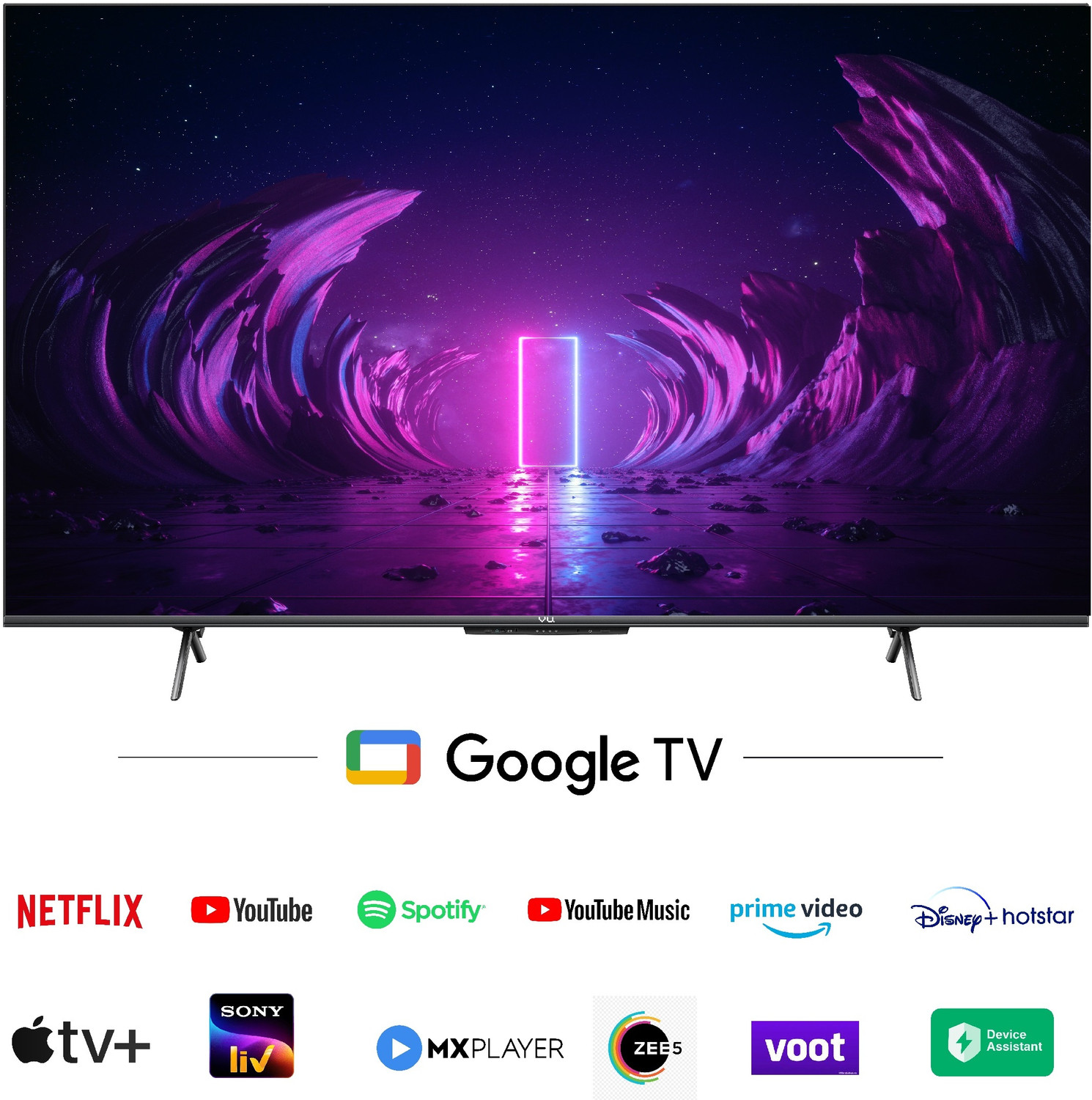 Image of Vu GloLED 164 cm (65 inch) Ultra HD (4K) LED Smart Google TV with DJ Subwoofer 104W
