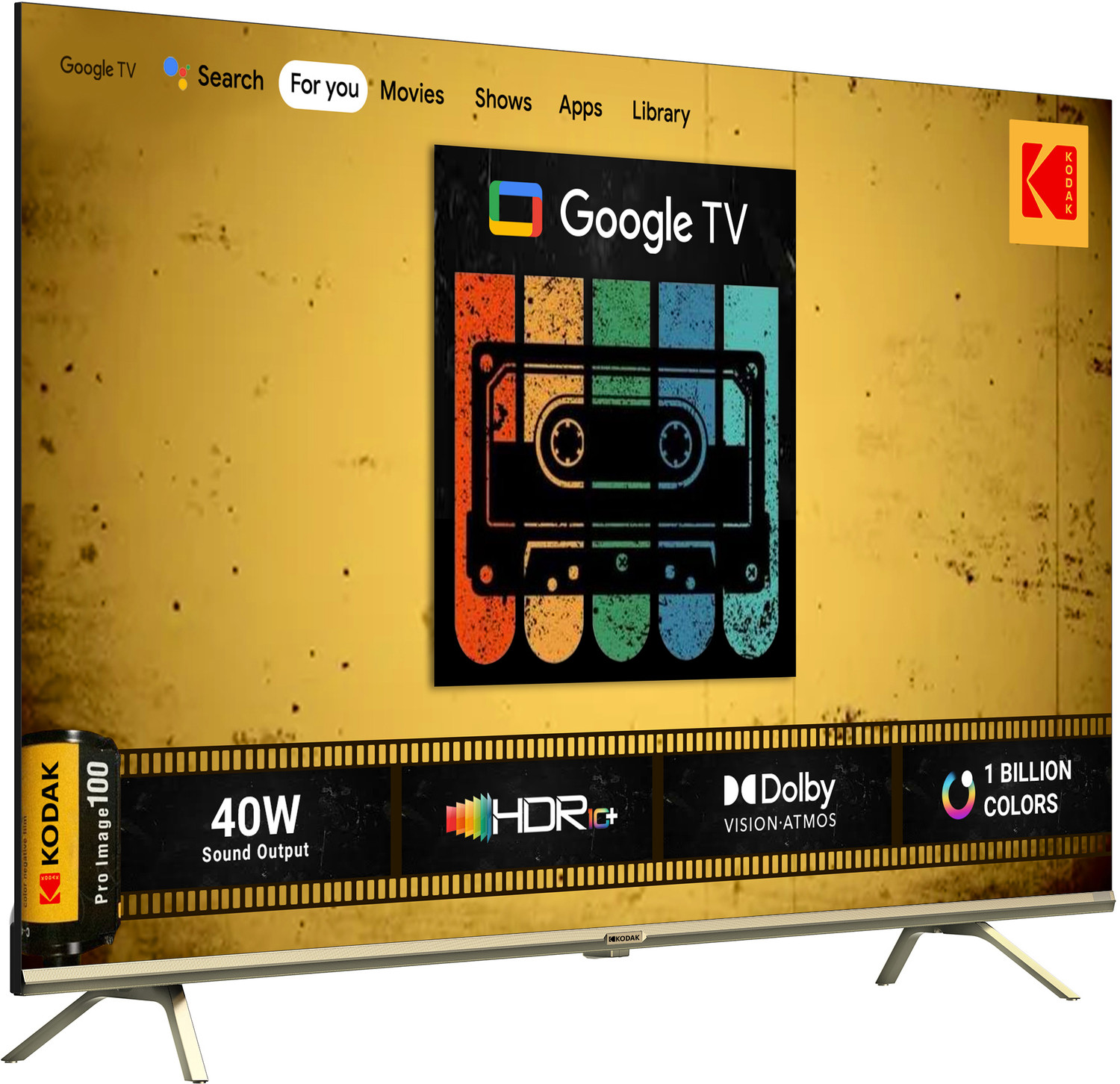 Image of KODAK 164 cm (65 inch) Ultra HD (4K) LED Smart Google TV with Dolby Atmos and Dolby Vision 65CAPRO5099 (65CAPRO5099)