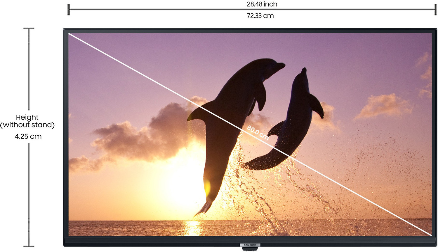 Image of Samsung 80 cm (32 Inch) HD Ready LED Smart Tizen TV with Bezel-Free Design | PurColor | Hyper Real Picture Engine | Triple Protection | SmartThings App Support | TV Key | Connect Share(HDD) | ConnectShare (USB 2.0)