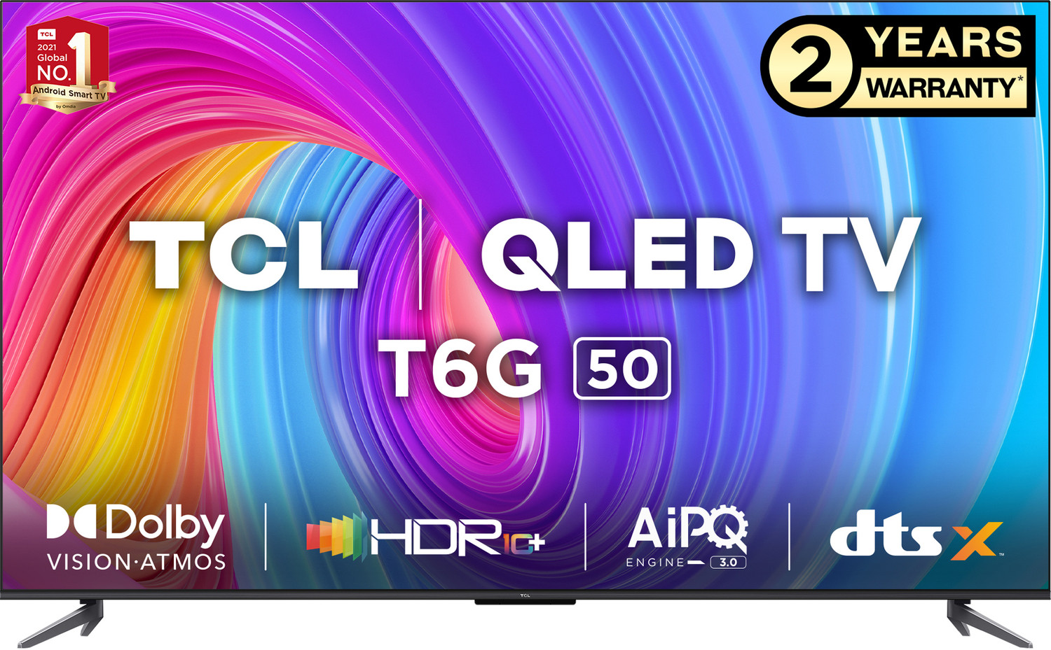Image of TCL T6G 126 cm (50 inch) QLED Ultra HD (4K) Smart Google TV with Hands-Free Voice Control