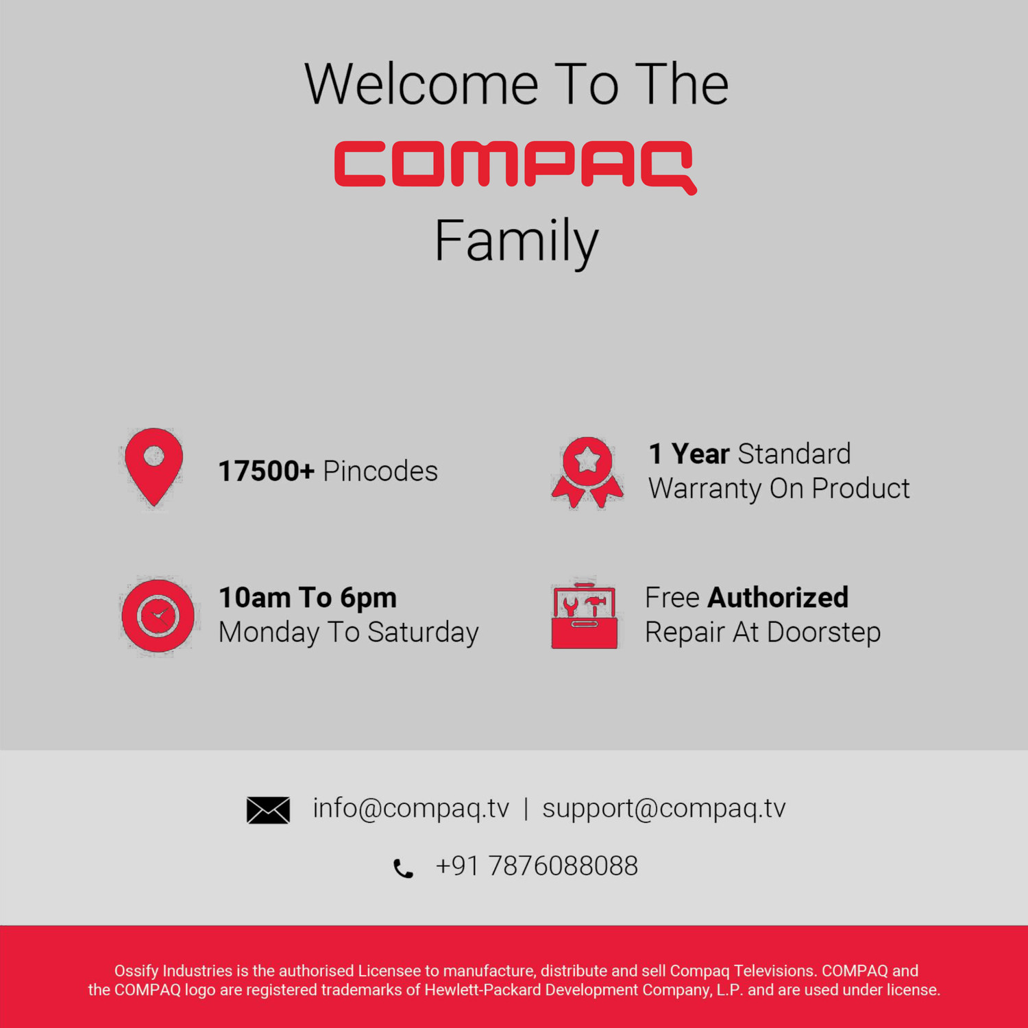 Image of Compaq 60 cm (24 inch) HD Ready LED TV with Wide Viewing Angle , CInema Zoom , 5 Sound Modes, Powerful Speakers, Noise Reduction