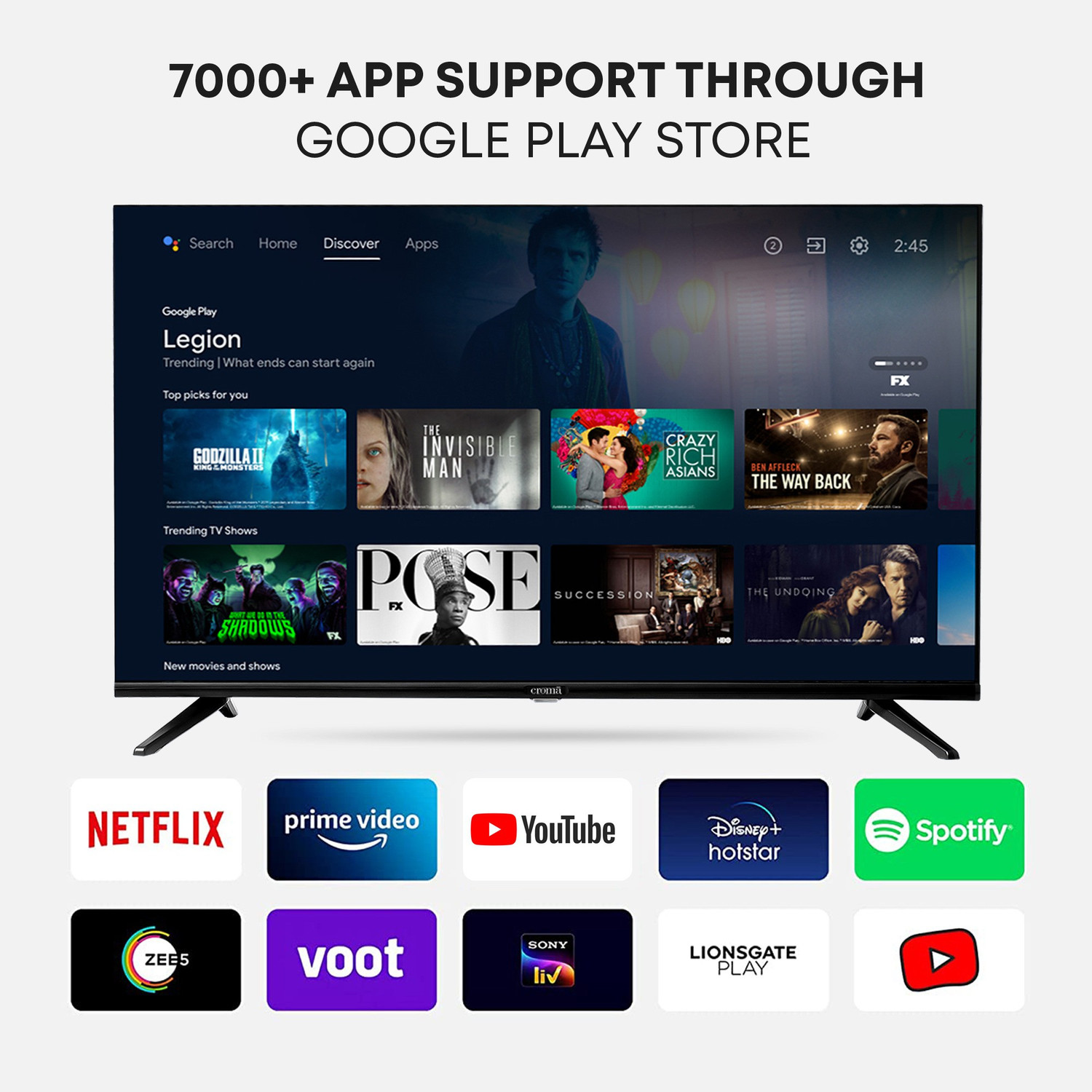 Image of Croma 109 cm (43 inch) Full HD LED Smart Android TV