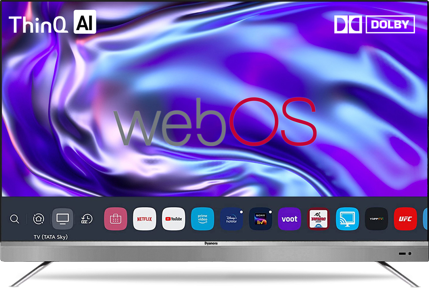 Image of Dyanora 109 cm (43 inch) Ultra HD (4K) LED Smart WebOS TV with HDR 10, Micro Dimming, Noise Reduction, Dolby Surround Sound (DY-LD43U1S)