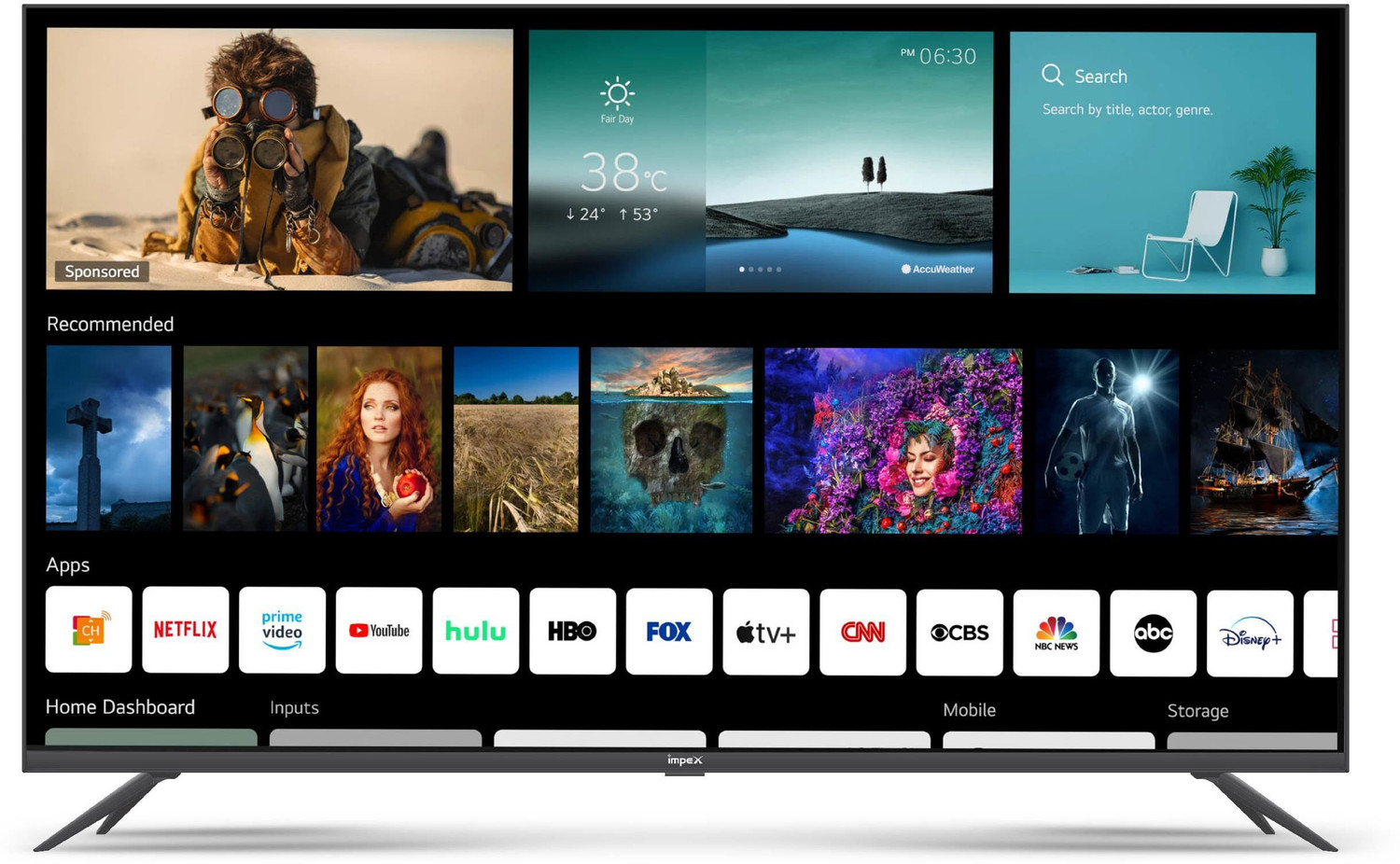 Image of IMPEX FIESTA Dolby Audio 139 cm (55 inch) Ultra HD (4K) LED Smart WebOS TV