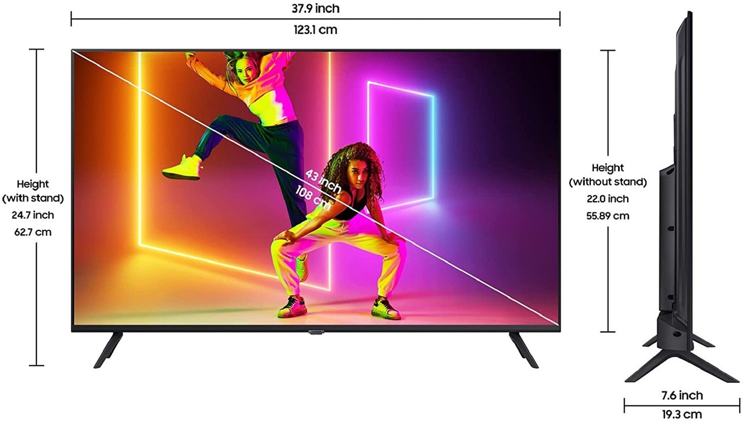 Image of Samsung 109 cm (43 inch) Full HD LED Smart Tizen TV